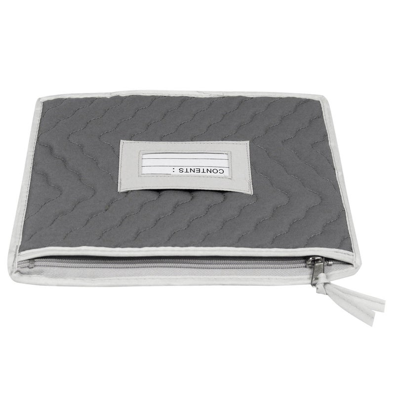 RICHARDS Richard's Homewares - Micro Fiber Deluxe Six Piece Accessory Storage Set - Gray - Image 3
